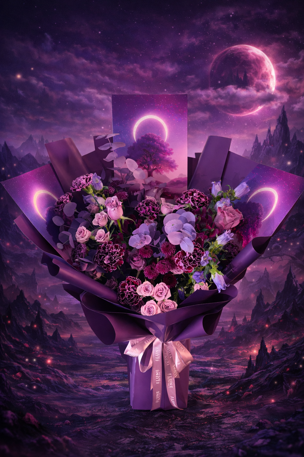 Violet Moon – Signature Bouquet by Elune